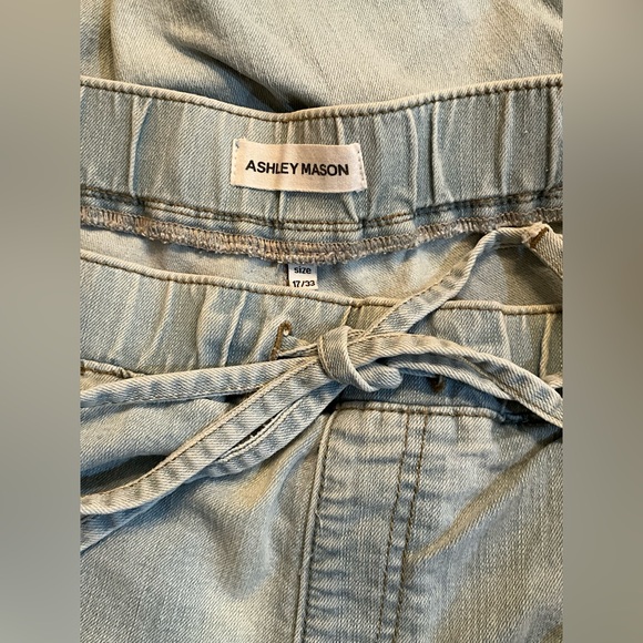 Ashley Mason light Blue Cargo Jogger Pants 17/33 - Picture 6 of 8